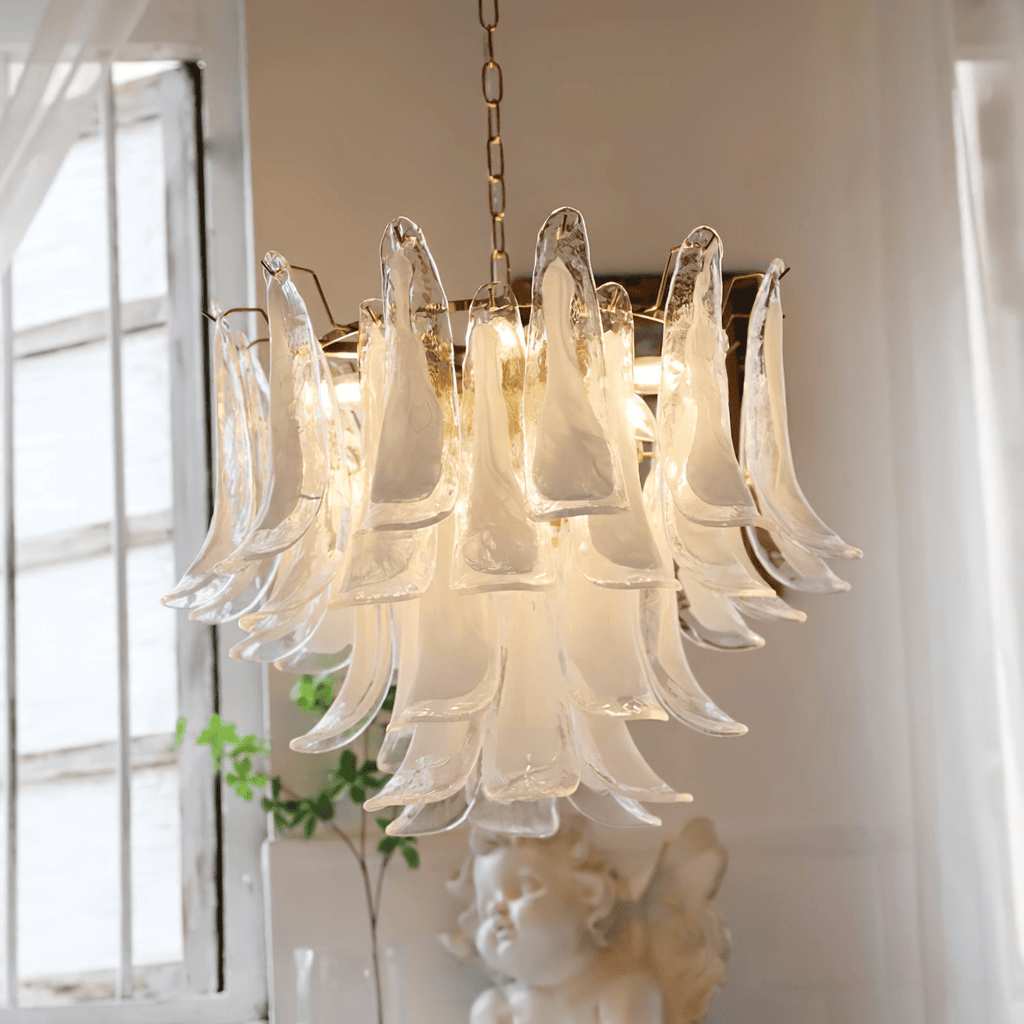 Aurora Chandelier Murano Glass Petals Vintage