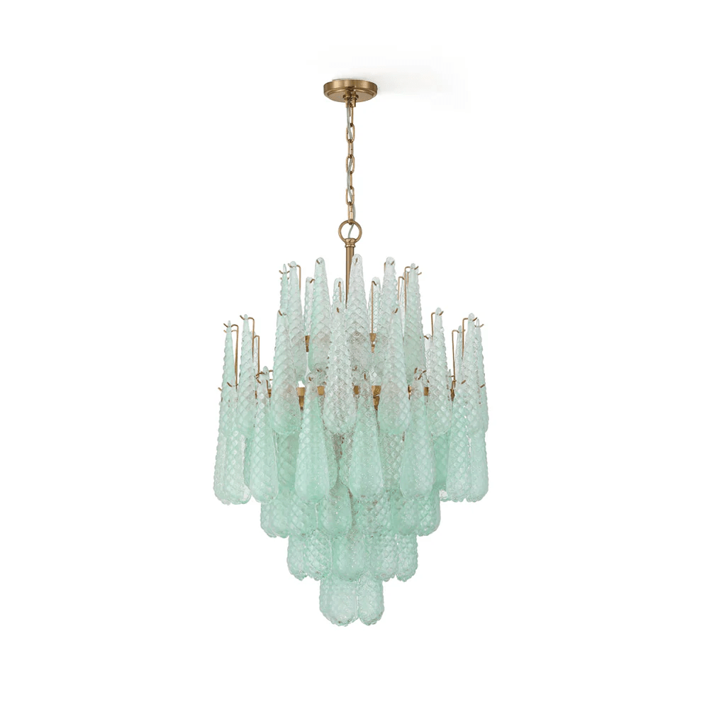 Aurora Chandelier Drop Textured Glass Elegant