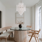 Aurora Chandelier Drop Textured Glass Elegant