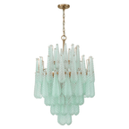Aurora Chandelier Drop Textured Glass Elegant