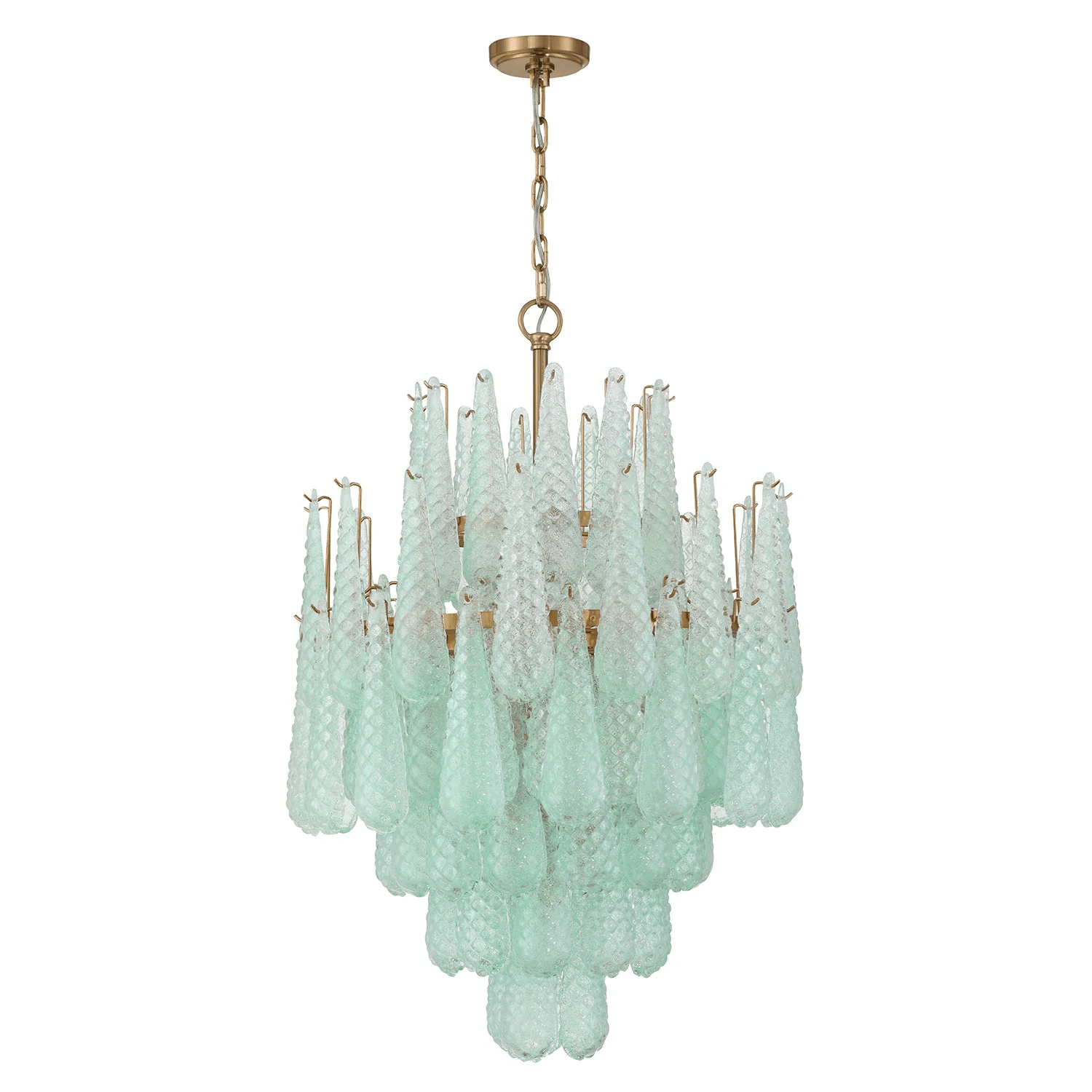 Aurora Chandelier Drop Textured Glass Elegant