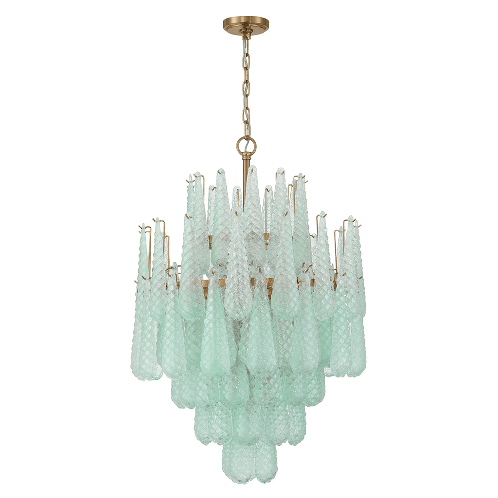 Aurora Chandelier Drop Textured Glass Elegant