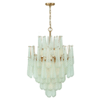 Aurora Chandelier Drop Textured Glass Elegant