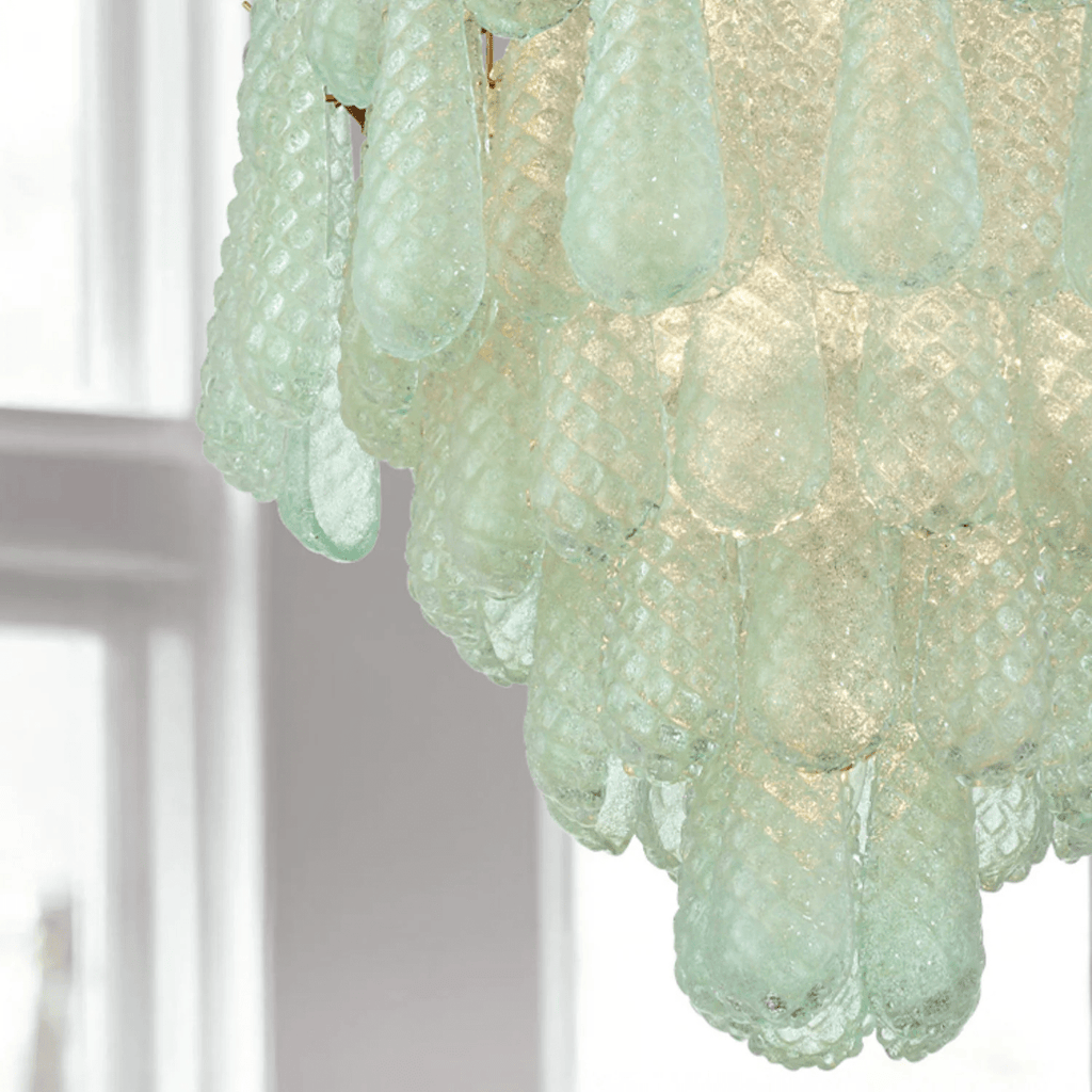 Aurora Chandelier Drop Textured Glass Elegant