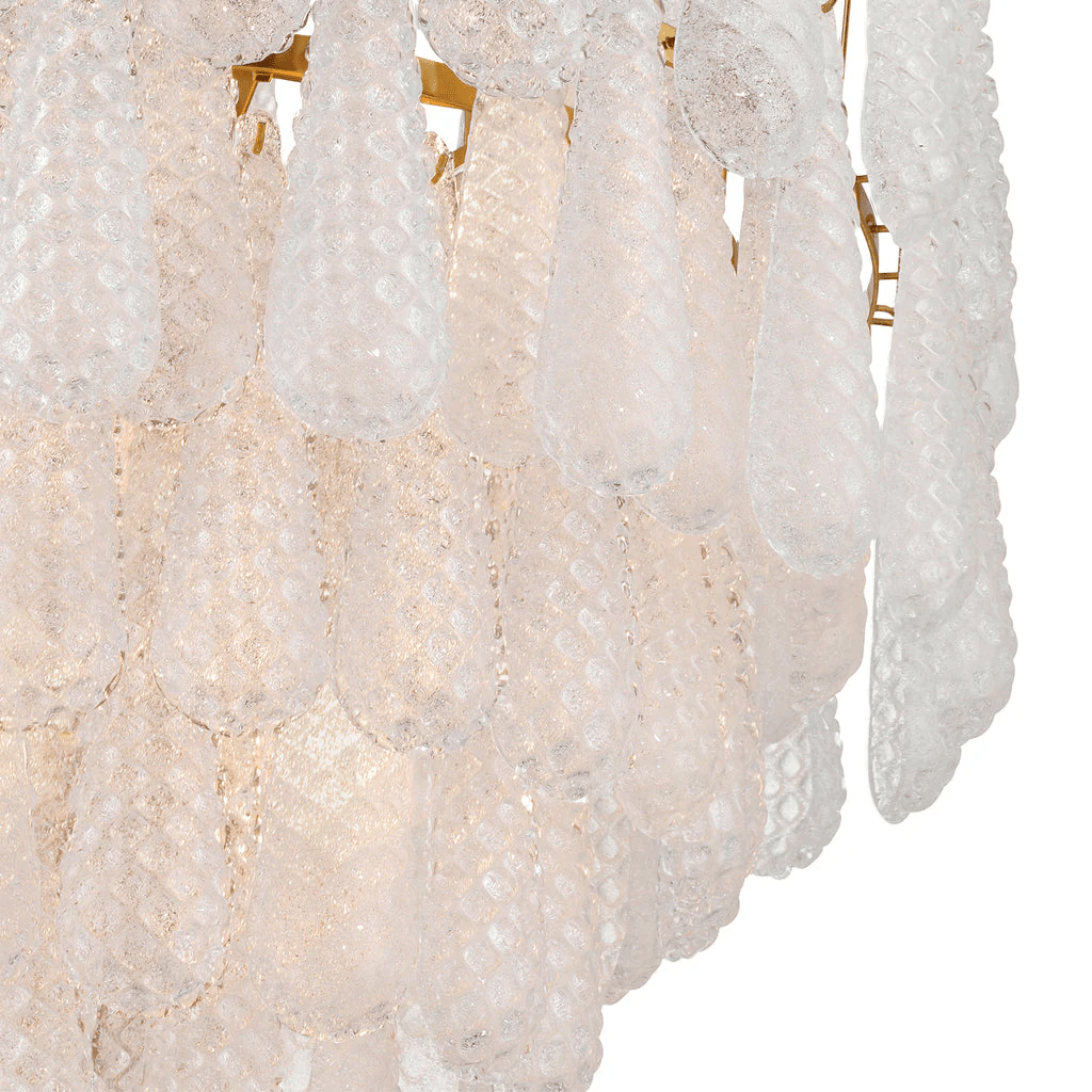 Aurora Chandelier Drop Textured Glass Elegant