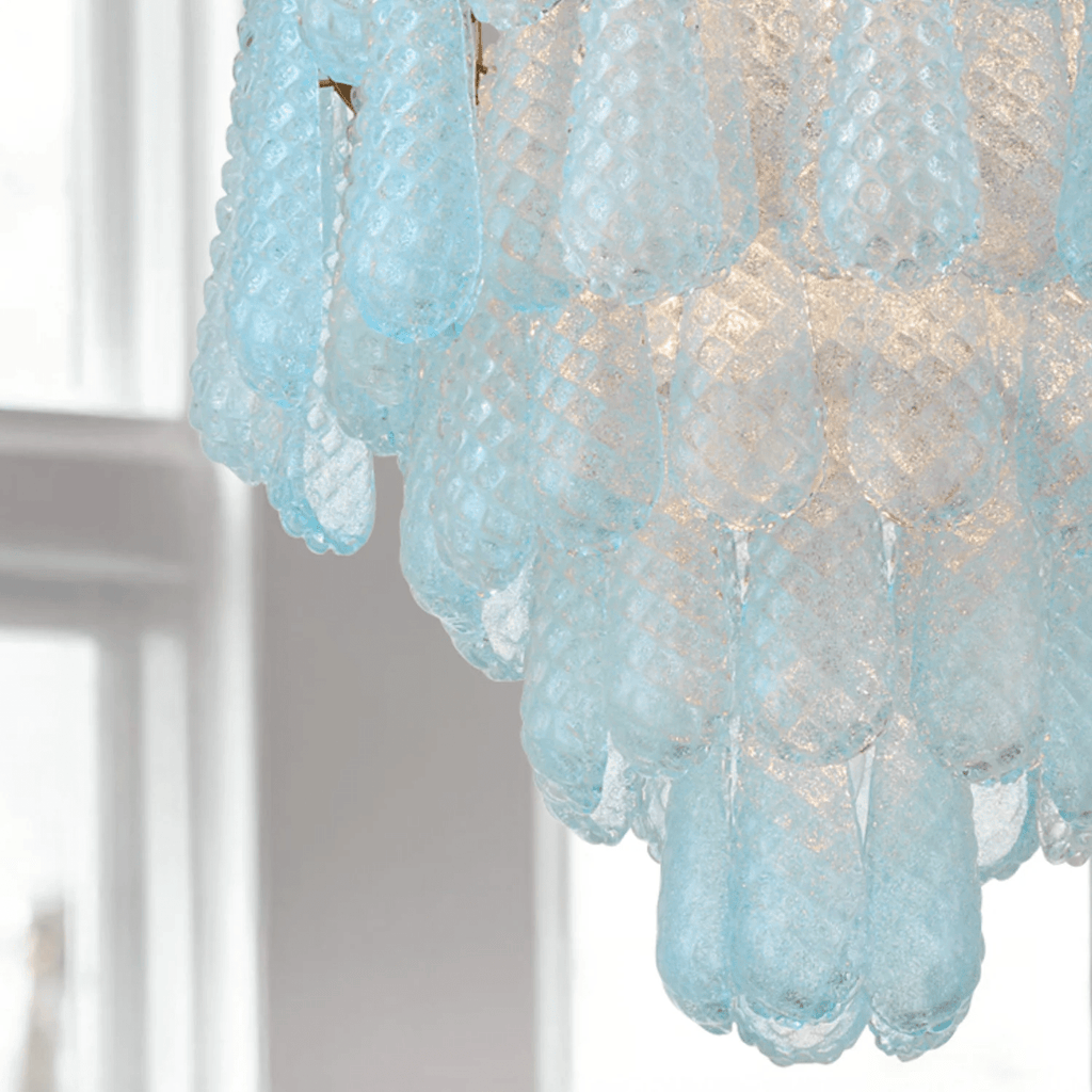 Aurora Chandelier Drop Textured Glass Elegant