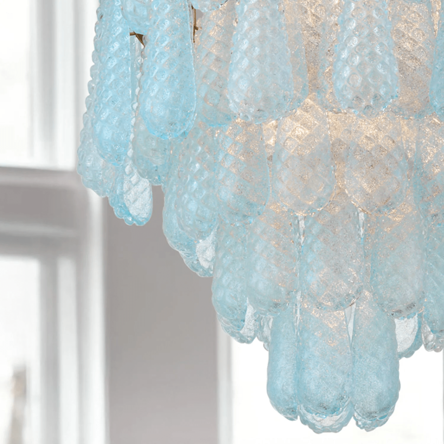 Aurora Chandelier Drop Textured Glass Elegant