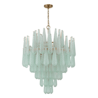 Aurora Chandelier Drop Textured Glass Elegant
