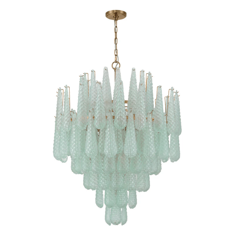 Aurora Chandelier Drop Textured Glass Elegant