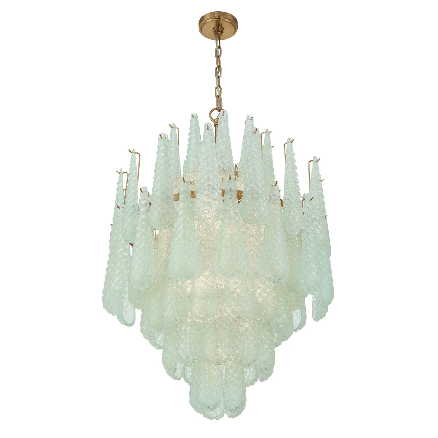 Aurora Chandelier Drop Textured Glass Elegant