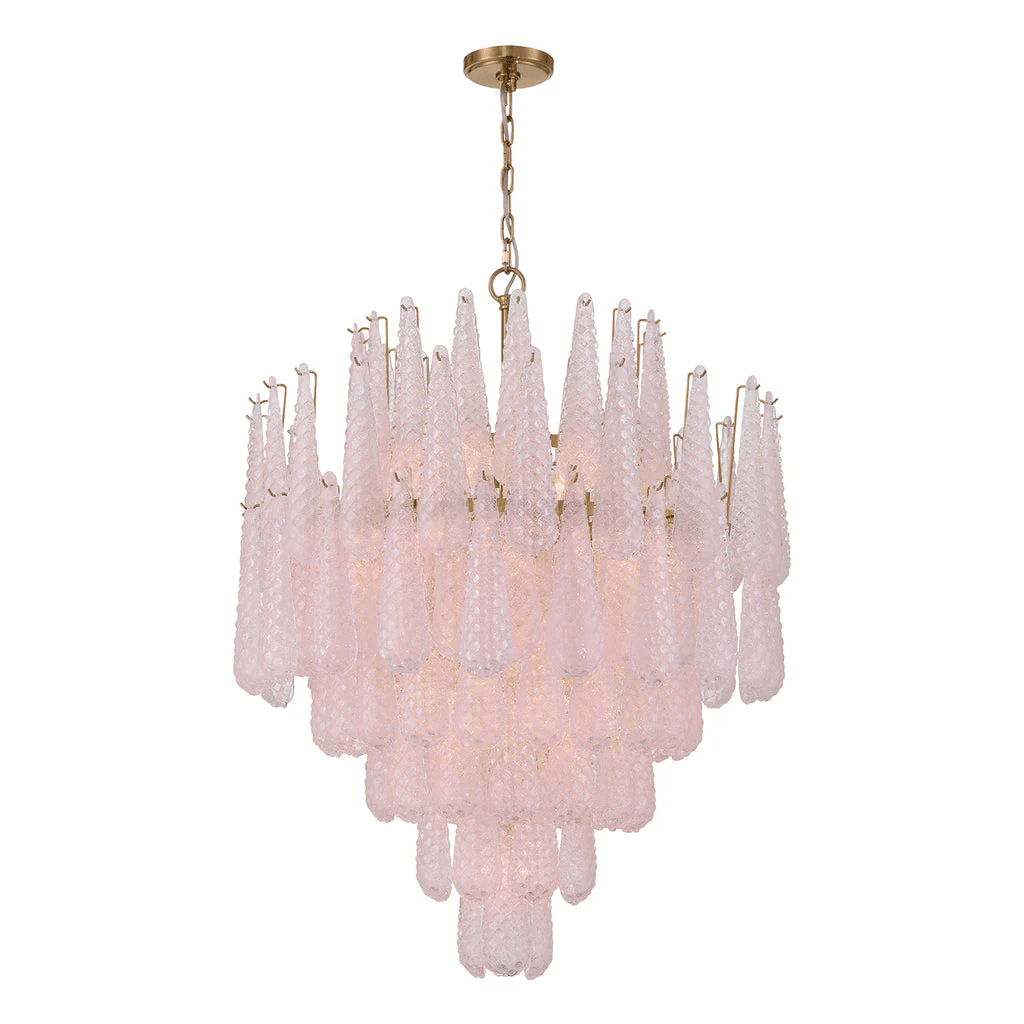 Aurora Chandelier Drop Textured Glass Elegant
