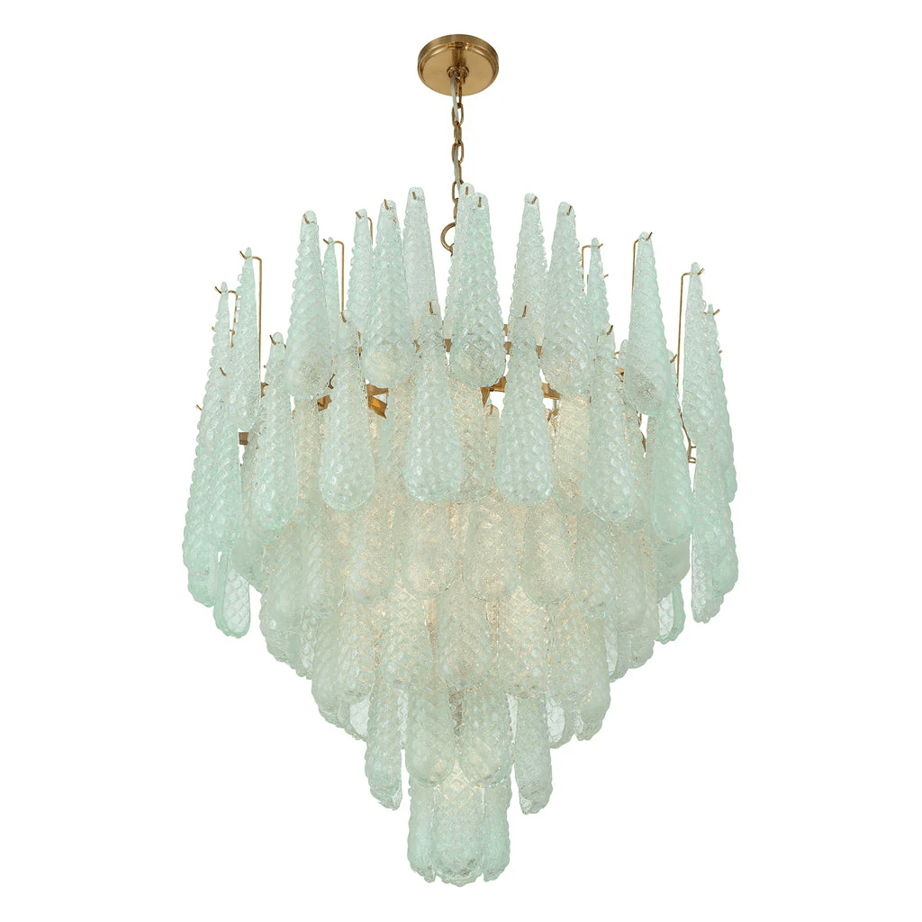 Aurora Chandelier Drop Textured Glass Elegant