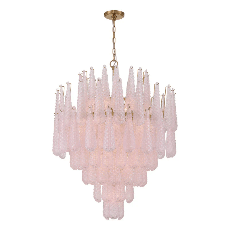 Aurora Chandelier Drop Textured Glass Elegant