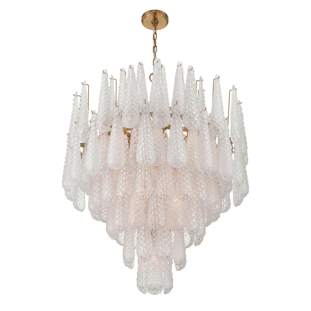 Aurora Chandelier Drop Textured Glass Elegant