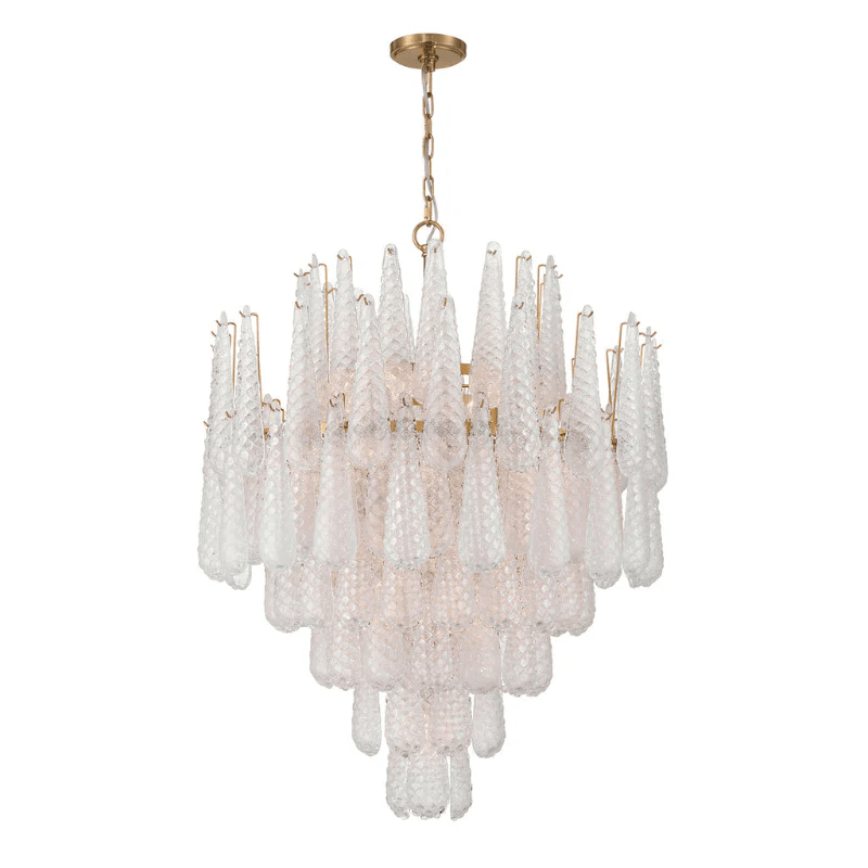 Aurora Chandelier Drop Textured Glass Elegant