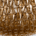 Aurora Chandelier Tiered Amber Glass Vintage