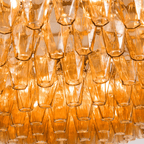 Aurora Chandelier Tiered Amber Glass Vintage