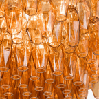 Aurora Chandelier Drum Amber Glass Elegant