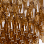 Aurora Chandelier Drum Amber Glass Elegant