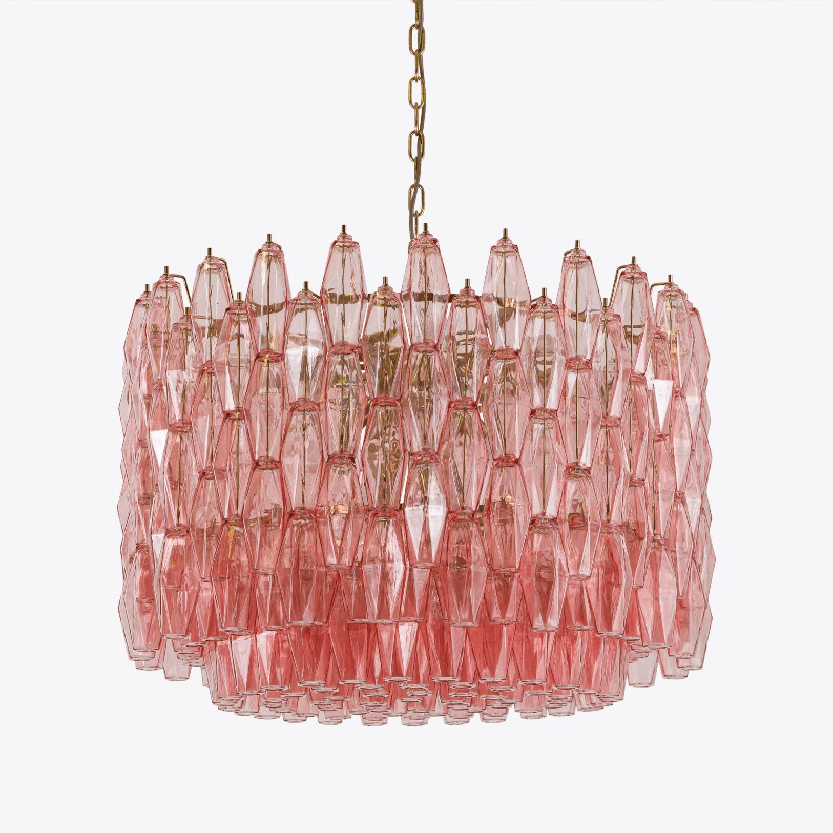 Aurora Chandelier Drum Amber Glass Elegant