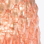 Aurora Chandelier Drum Amber Glass Elegant