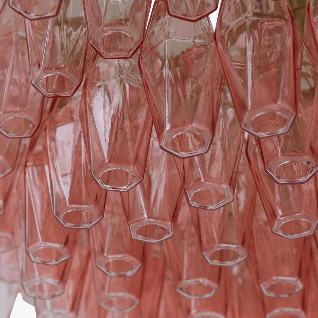 Aurora Chandelier Drum Amber Glass Elegant