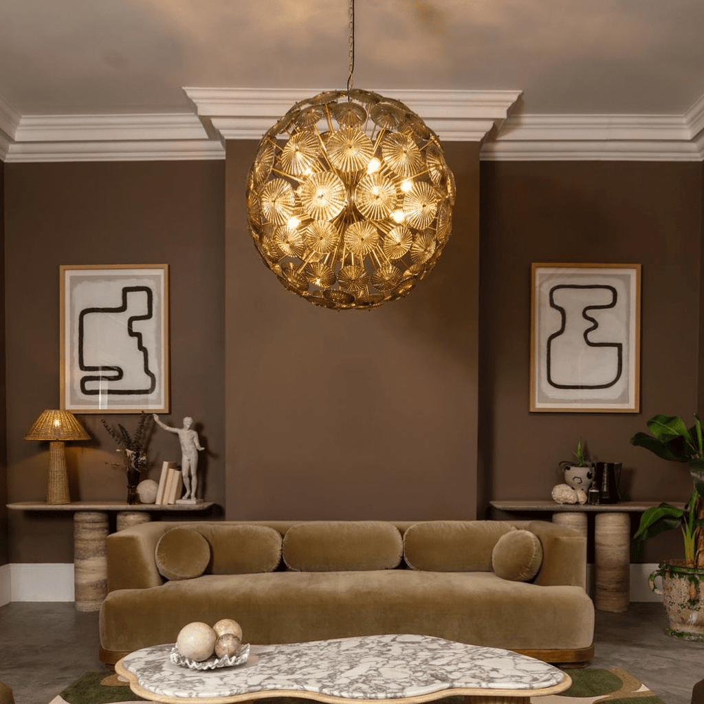 Aurora Chandelier Sputnik Dandelion Burst Glass