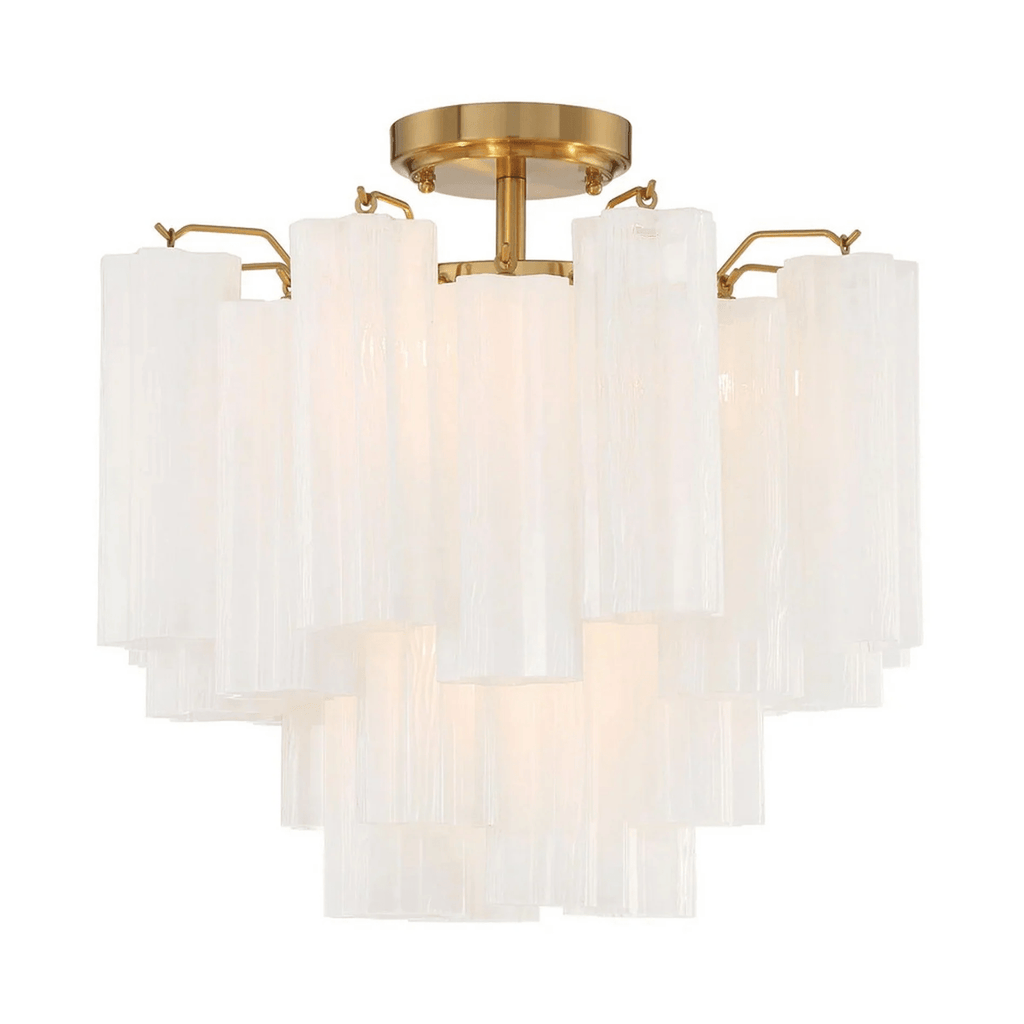 Aurora Ceiling Lamp Clear Murano Glass Tubular Handblown
