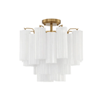 Aurora Ceiling Lamp Clear Murano Glass Tubular Handblown