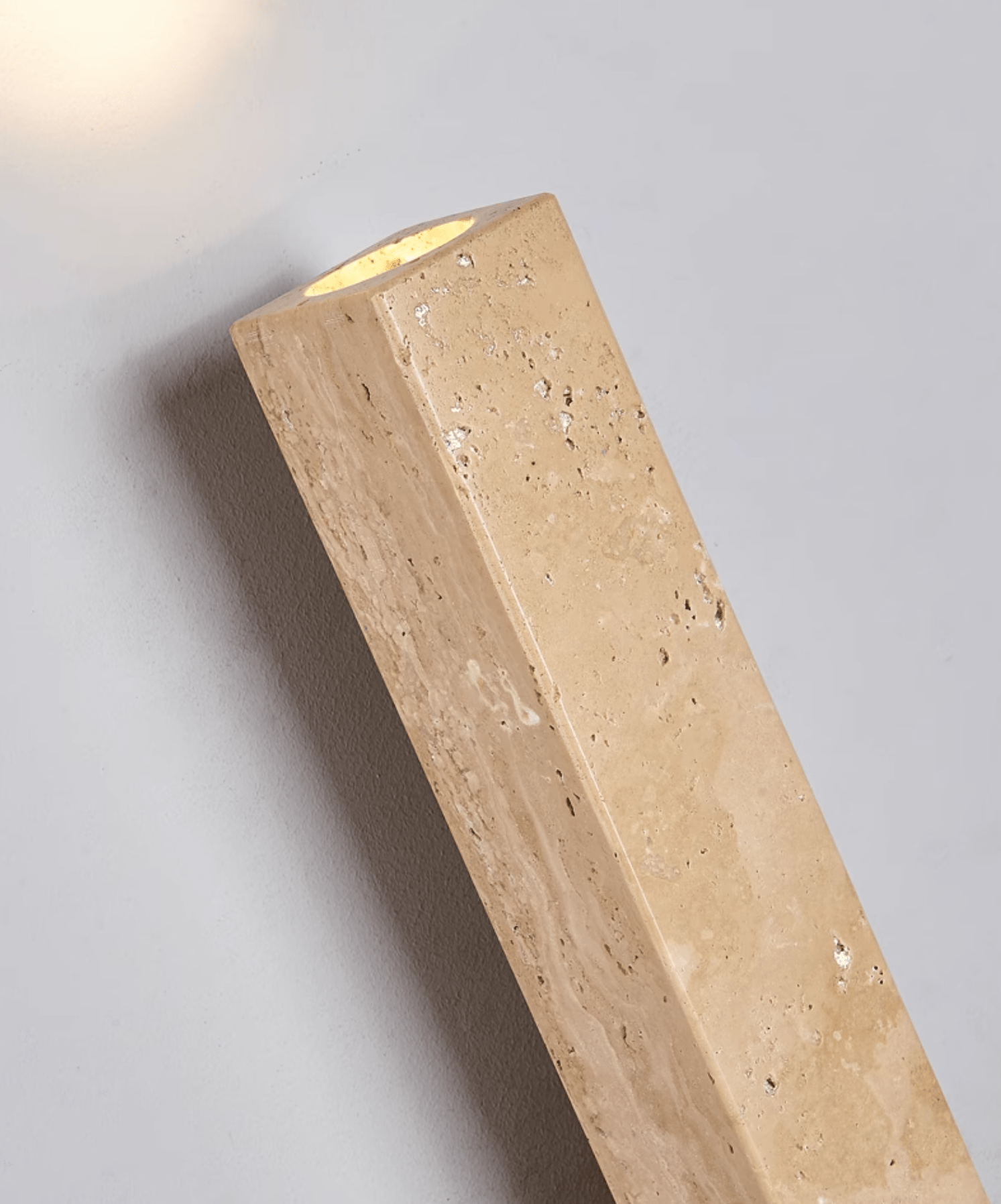 Cathais Minimalist Travertine Wall Light