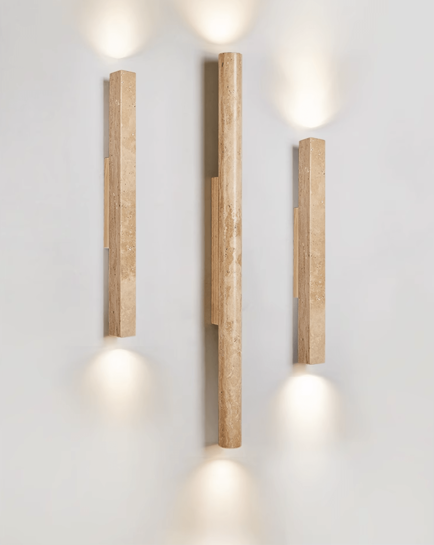 Cathais Minimalist Travertine Wall Light
