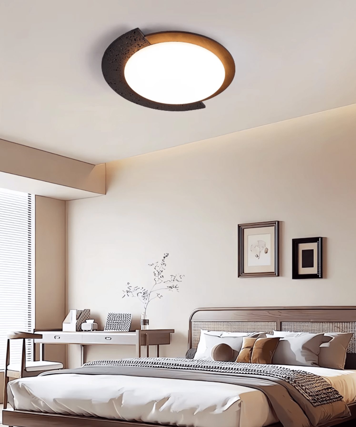 Ulvinor Asymmetrical Travertine Ceiling Light