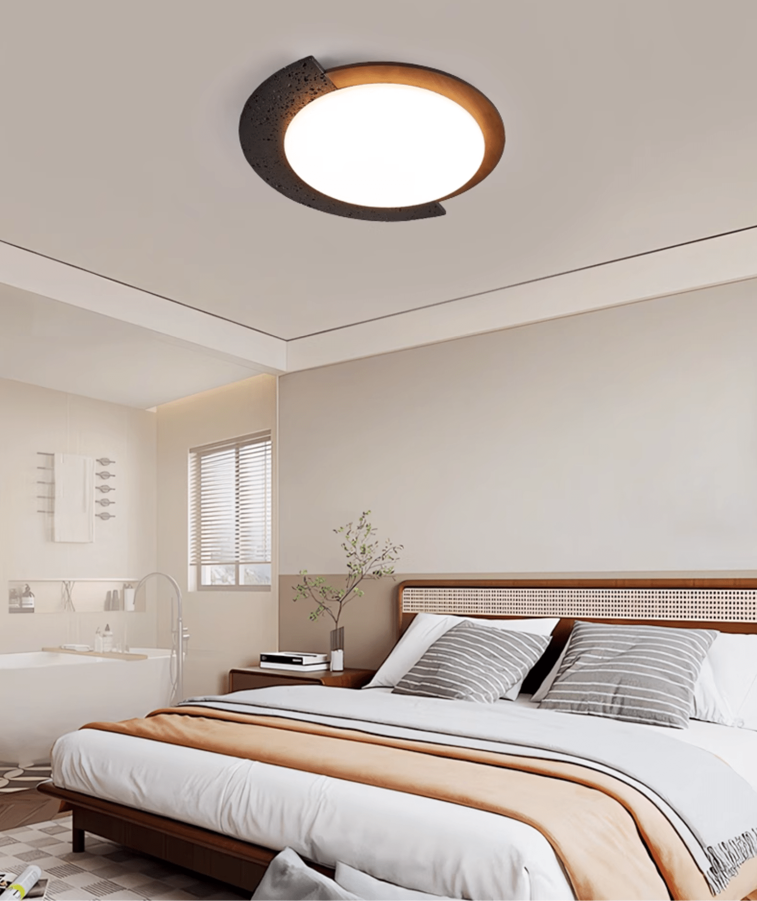 Ulvinor Asymmetrical Travertine Ceiling Light