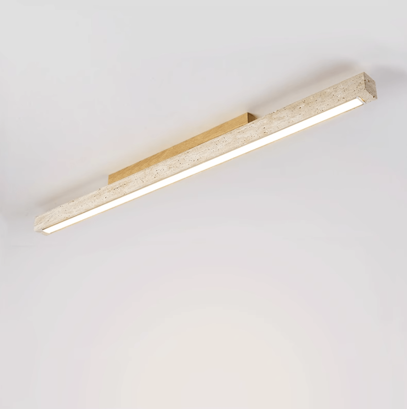 Orvenarae Minimalist Travertine Linear Ceiling Light