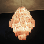 Aurora Chandelier Pink Murano Glass Handblown Discs
