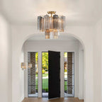 Aurora Ceiling Lamp Clear Murano Glass Tubular Handblown
