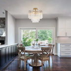 Aurora Ceiling Lamp Clear Murano Glass Tubular Handblown
