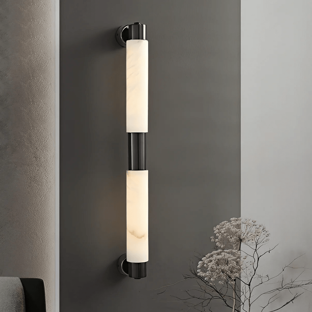 Eurthaeth Alabaster Brass Wall Light