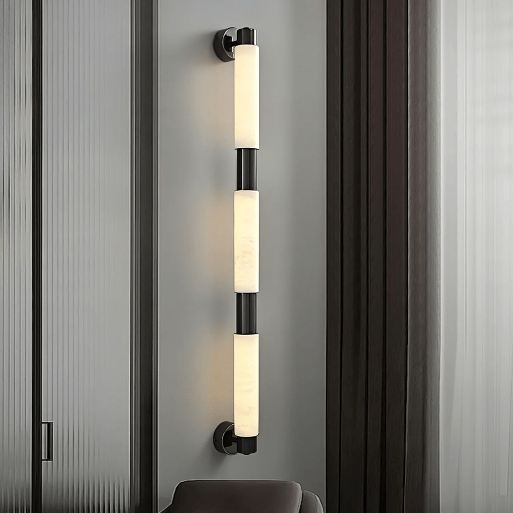 Eurthaeth Alabaster Brass Wall Light
