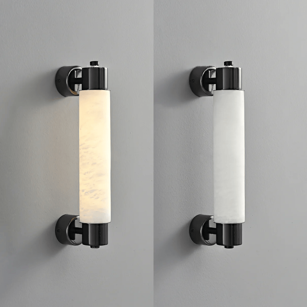 Eurthaeth Alabaster Brass Wall Light