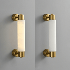 Eurthaeth Alabaster Brass Wall Light