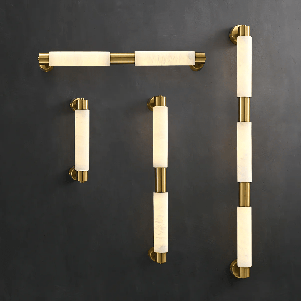 Eurthaeth Alabaster Brass Wall Light