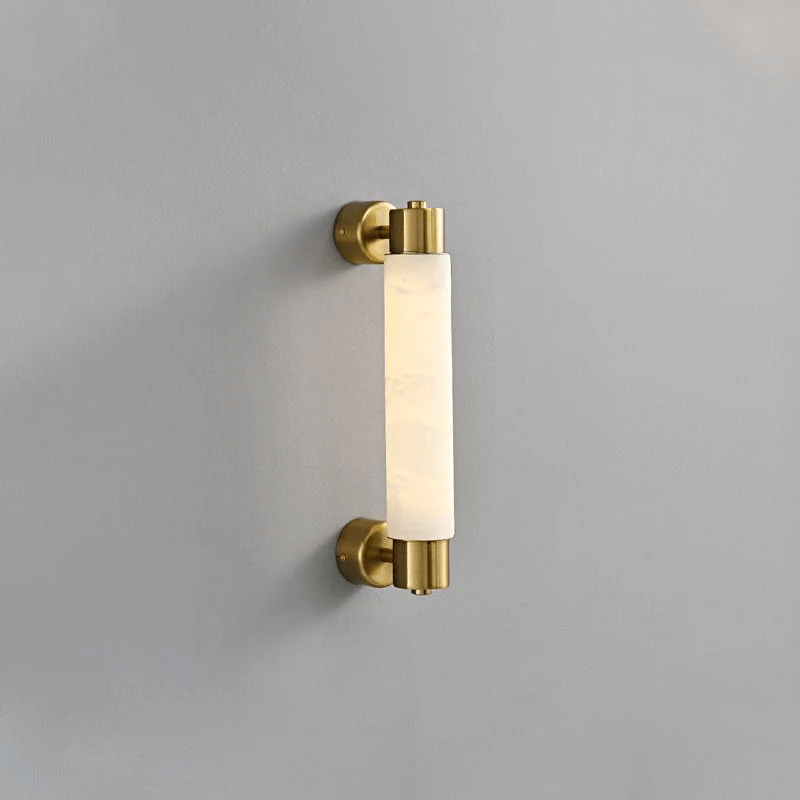 Eurthaeth Alabaster Brass Wall Light