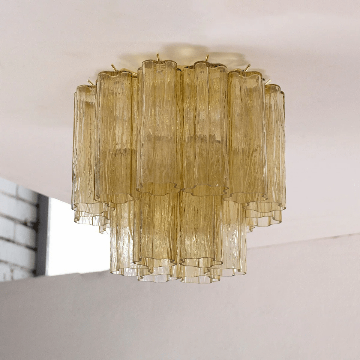 Aurora Tubes Ceiling Lamp Pink Waterfall Style