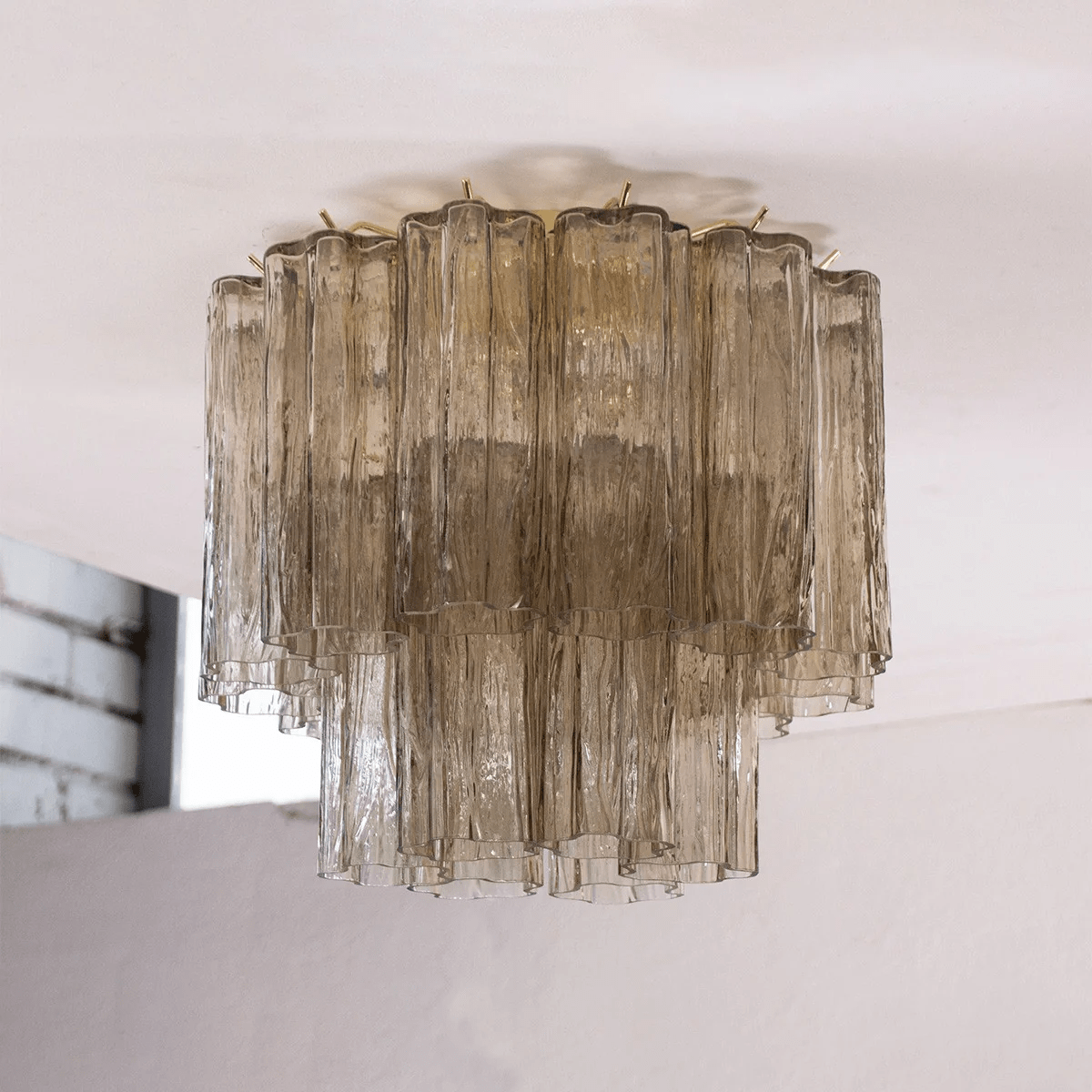 Aurora Tubes Ceiling Lamp Pink Waterfall Style