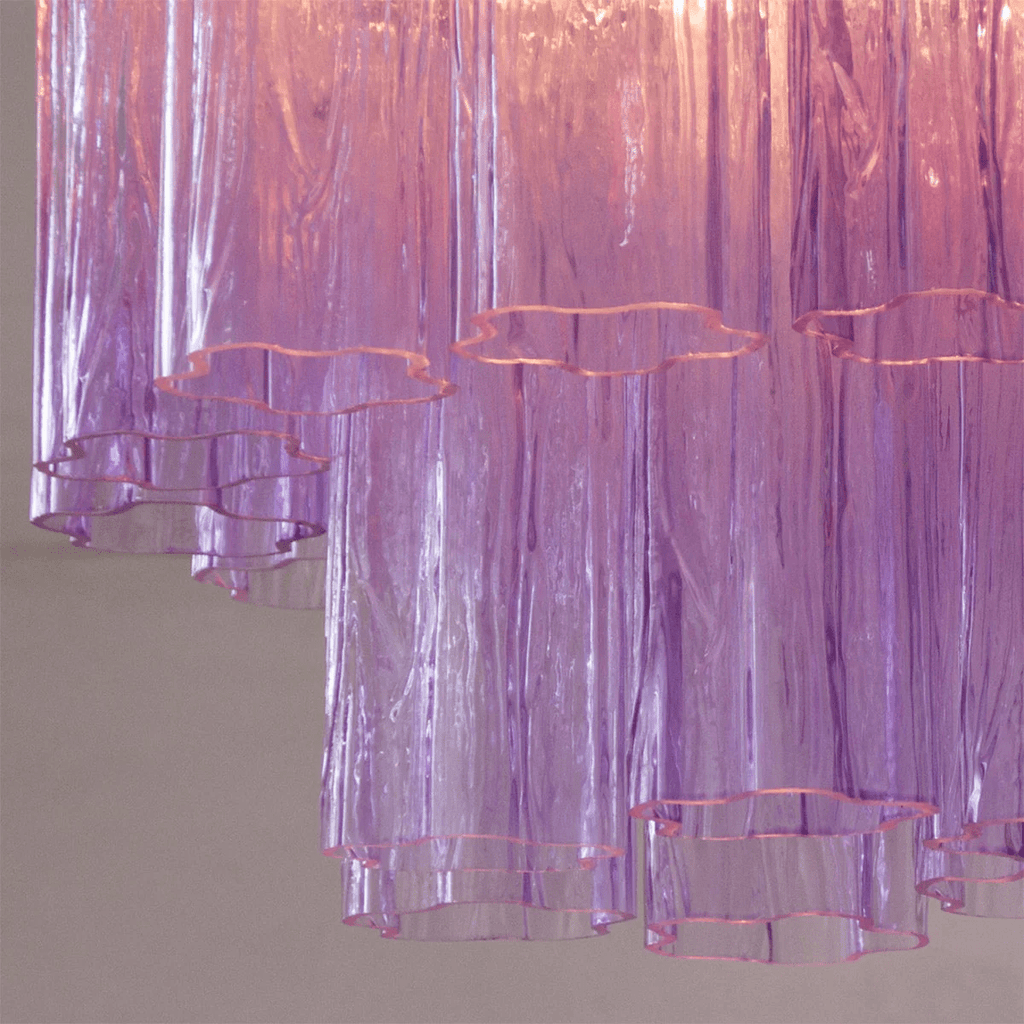Aurora Tubes Ceiling Lamp Pink Waterfall Style