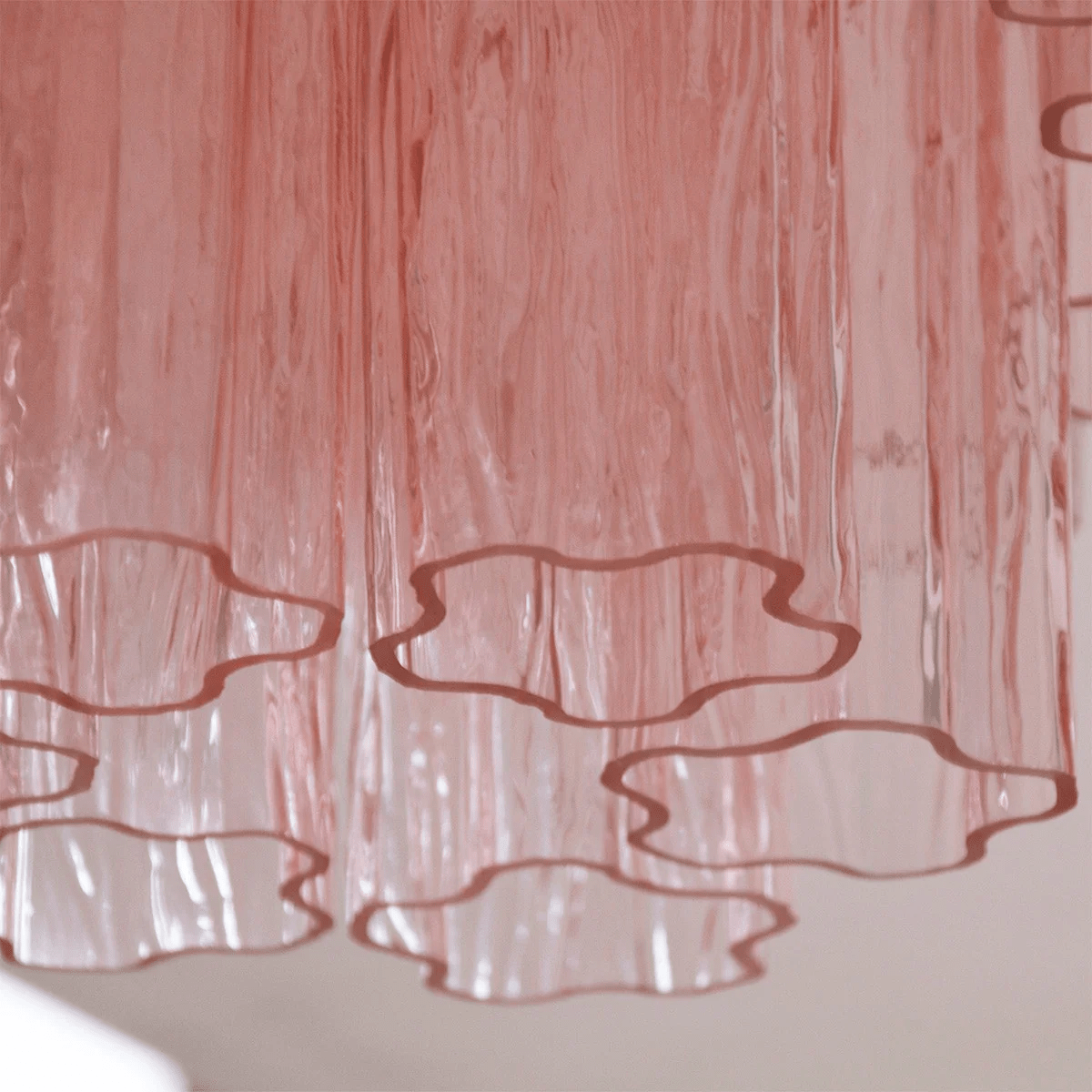 Aurora Tubes Ceiling Lamp Pink Waterfall Style