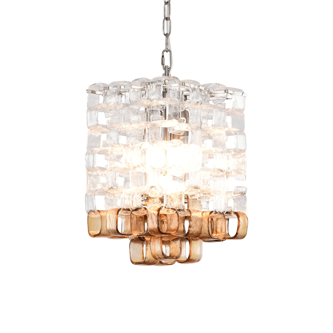 Aurora Chandelier Murano Glass Interlocking Geometric