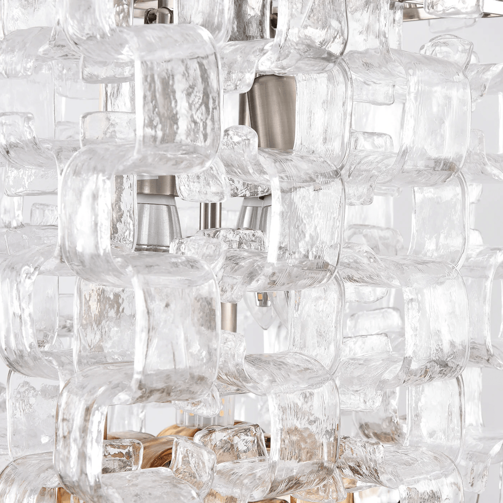 Aurora Chandelier Murano Glass Interlocking Geometric