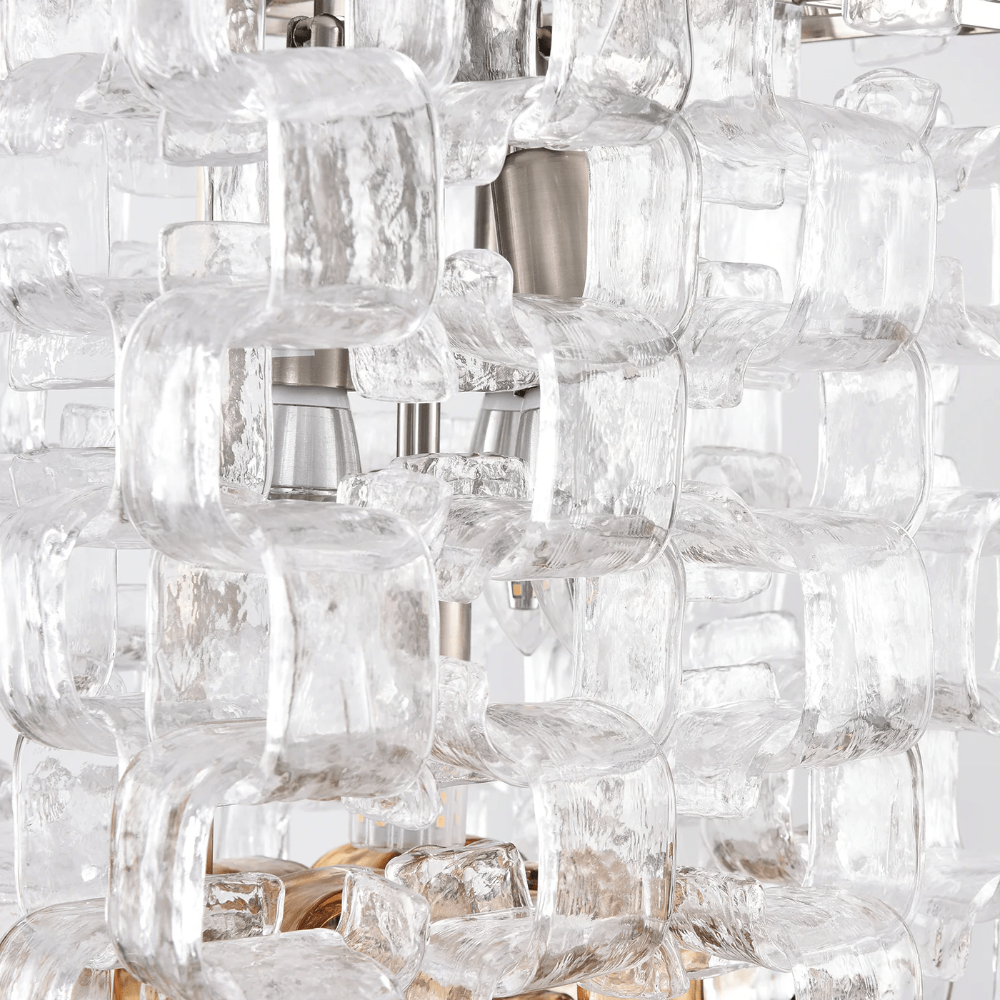 Aurora Chandelier Murano Glass Interlocking Geometric